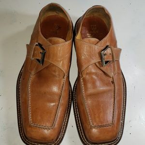 Save leather  mens shoes. Made in Italy. Cognac